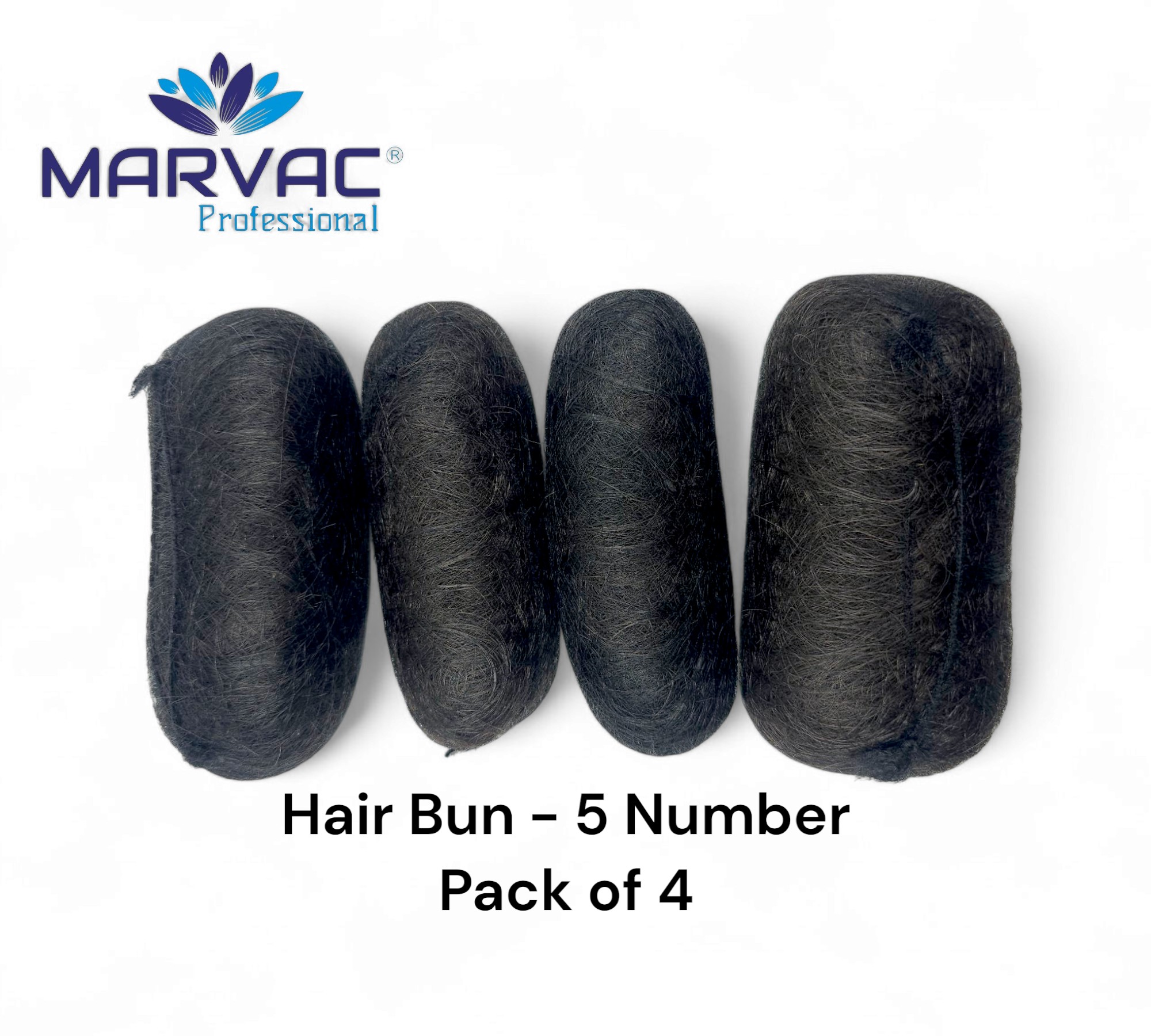 Hair style Puff / Bun / stuffing - 5 Number (pack of 4) Marvak - Image 2