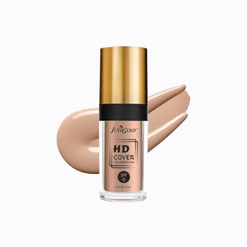 JUSTGOLD HD Cover Foundation With SPF 15 – 30 ml Shade- (Hazel Nut 06)