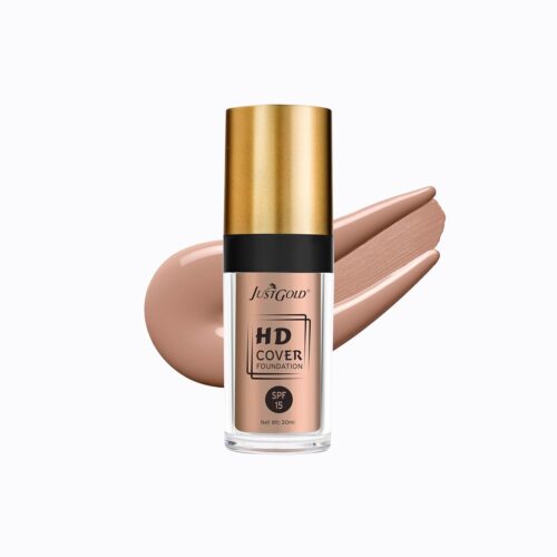 JUSTGOLD HD Cover Foundation With SPF 15 – 30 ml Shade – (Chocolate 07)