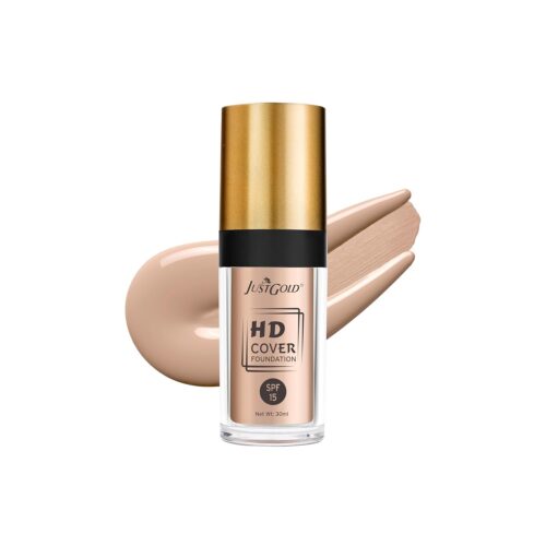 JUSTGOLD HD Cover Foundation With SPF 15 – 30 ml Shade – Caramel 04)