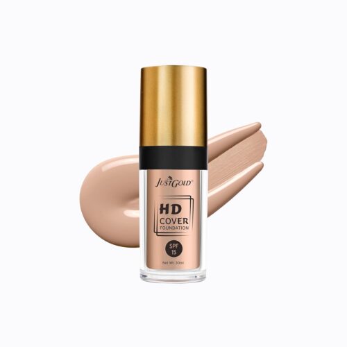 JUSTGOLD HD Cover Foundation With SPF 15 – 30 ml Shade – (Honey 05)